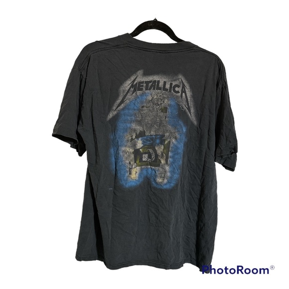 Vintage 1991 Faded Metallica “Ride the Lightning” Band Graphic Tee Men’s XL - Picture 2 of 11